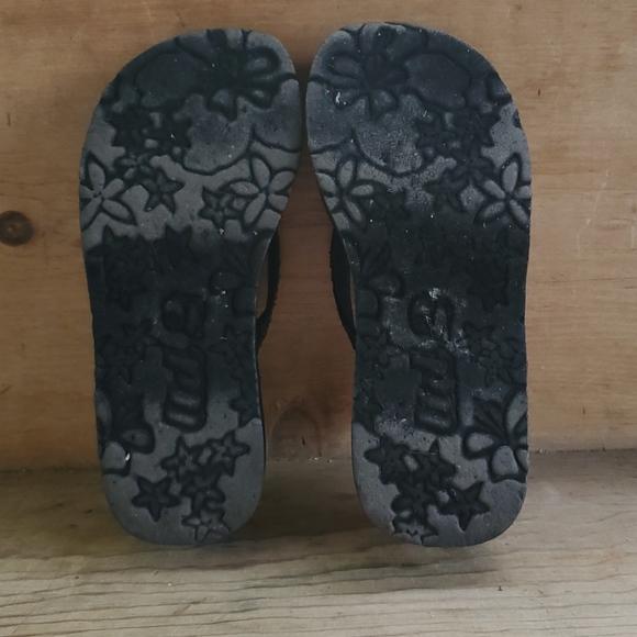 Black Sparkle Platform Sandals - Picture 4 of 5